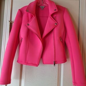 NEW!! JCPenney - BELLE Sky Neon color Women's Biker Jacket - Size XS